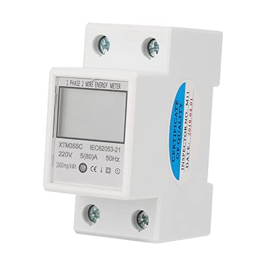 Digitaler Stromzähler 1-phasiger 2-poliger 2P-DIN-Schienen-Multitester Elektronischer KWh-Zähler 220V 5 (80) A