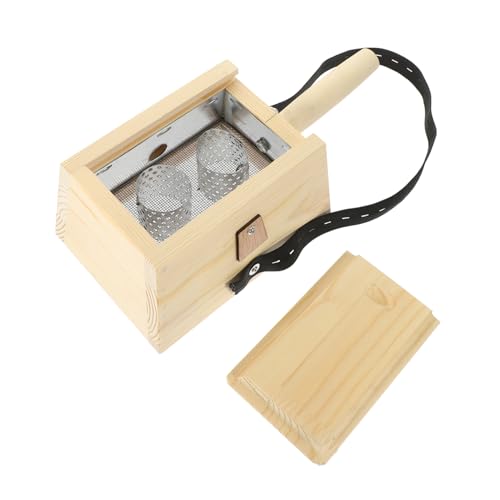 Hoement 1 Juego De Cajas Caja De Moxibustión De Madera Tanque De Calor Moxa Masajeadores De Mano Masajeador De Moxibustión Corporal Contenedor Quemador De Moxa Masajeador De Cuerpo Yellow