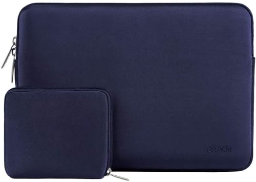 MOSISO Laptop Hülle Tasche 14 Zoll, 14 Zoll Laptophülle Kompatibel mit HP Lenovo Dell ASUS Acer, HP Stream, Dell Latitude, Lenovo IdeaPad, Neopren Laptoptasche mit Kleinem Etui, Marineblau