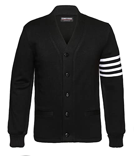 Image of Stewart & Strauss Cardigan Varsity Letter Sweater | American style button front letter sweater knit since 1977, heavyweight and ready for chenille letters and patches