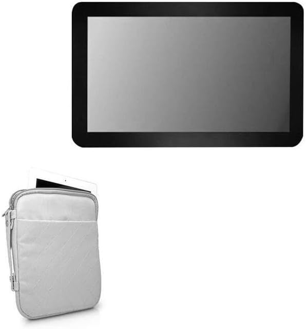 BoxWave Case Compatible with TEAMSable Integrated Customer Display Non-Touch (10.1 in) - Quilted Carrying Bag, Soft Synthetic Leather Cover w/Diamond Design - Cool Grey