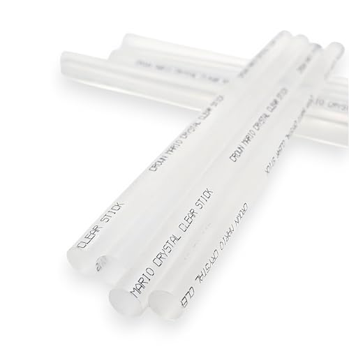 Image of Crown Crystal Clear Transparent Hot Melt Glue Sticks 20Pcs Pack 220mm x 11mm | Super Strong Invisible Bond Glue Gun Refill for DIY Art & Craft, Wood, Fabric, Paper, Home Repair, School & Office Usage