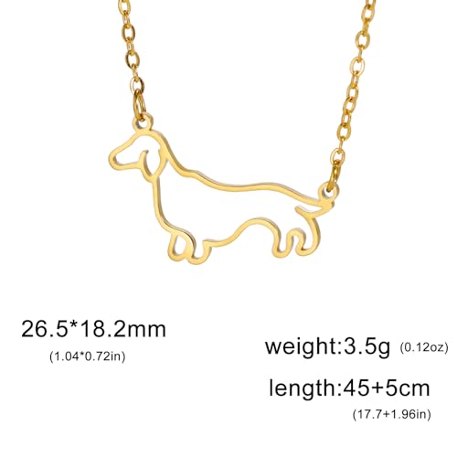 Collier de teckel mignon - Accessoire feng shui tendance chic - 5