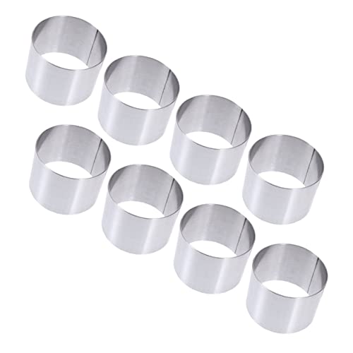 OUNONA 8Pcs Round Cake Cookie Maker for Baking Mousse Rings for Cake Decorating Easy to Break