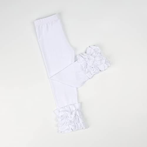 Image of HOOLCHEAN Baby Toddler and Little Girls Cotton Ruffle Leggings