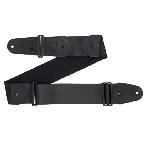 Sangle de guitare courte Gator Cases G-ICON-3INSTRAP-BLKS en cuir haut de gamme