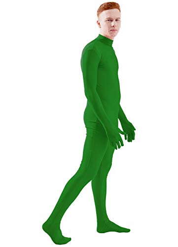 Image of Ensnovo Mens Mock Neck Full Body Unitard Spandex Zentai Suits Costumes