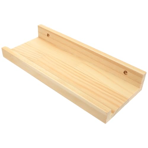 SHINYPASING Estante Flotante de Pared y Montaje en Pared Pequeño de Madera de Pino Alta Capacidad de Carga para Organizar Objetos Decorativos y Cosméticos