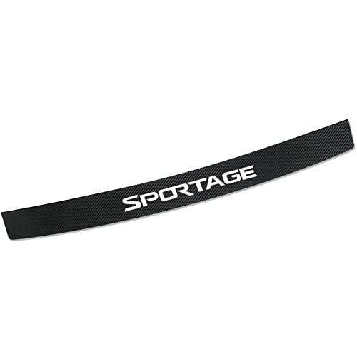 Symilov 90cm Fibra di Carbonio Protezione Paraurti Posteriore, per K-ia Sportage, Pellicola Protettiva AntiGraffio Adesivo per Paraurti del Bagagliaio,Black