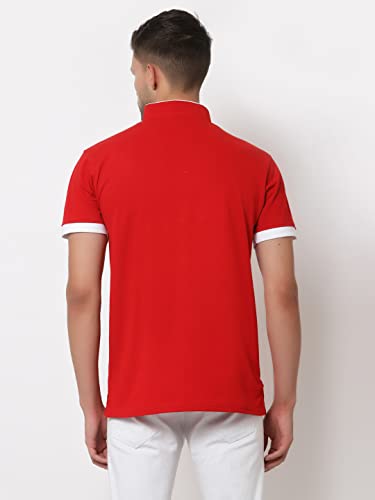 Image of UZARUS Men's Solid Cotton Regular Fit Polo T-Shirt