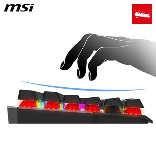 Teclado mecánico MSI Strike 600 con switches táctiles Kailh Midnight 6