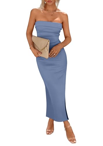 Wedding Guest Dress 2026 Stunning Maxi With Side Slit 16 wedding guest dress - dusty blue