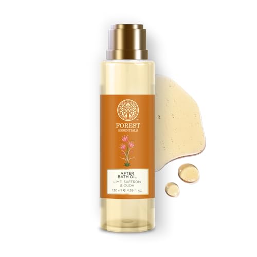 Image of Forest Essentials- After Shower on Wet Skin, After Bath Oil Lime Saffron Oudh||