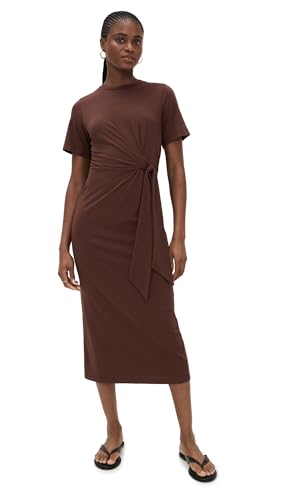 LE BOP Women's Gwen Dress, Chocolate, Brown, XS