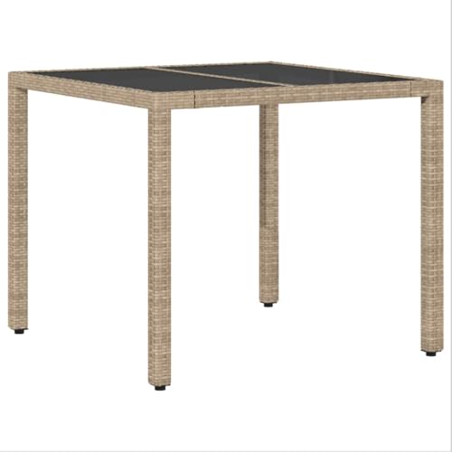 Salon de jardin en polyrotin d'exception avec table en verre de sécurité