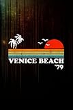  Vintage Venice Beach California Retro Sunset Surf 70\'s Jounal 6x9 inch