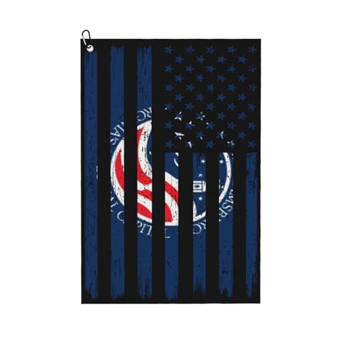 MCSVCH US and Flag of Williamsburg, Virginia Golf Towel 24"