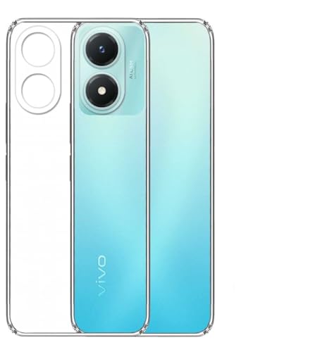 Image of COVERBLACK Soft Rubber Back Cover Compatible Model for Vivo V2203 / Vivo Y02s - Transparent