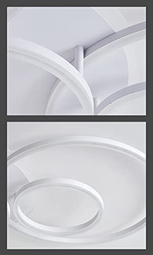Plafonnier LED moderne doré de 72W dimmable avec télécommande pour grand salon - 3