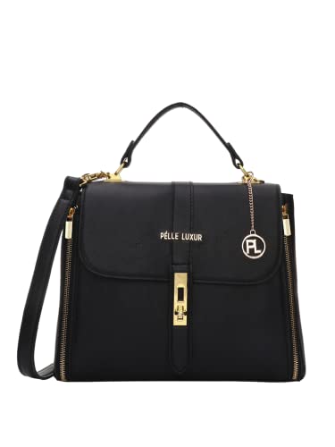 Sac à main pour femme en cuir Hyna taille M fini le désordre avec ce rabat