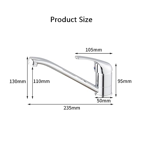 Robinet chromé monté sur le pont au design épuré et durable - 8