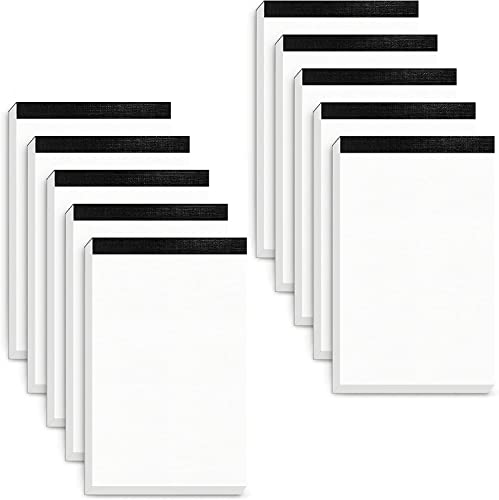 Notizblock A7 Blanko 10 Stück Mini Notizblöcke Schreibblock Blanko A7 Nachfülleinlagen 50 Blatt pro Block Notizblock Klein Notizzettel Block To Do Listen Block für Arbeit Studie Büro Schule Haushalt