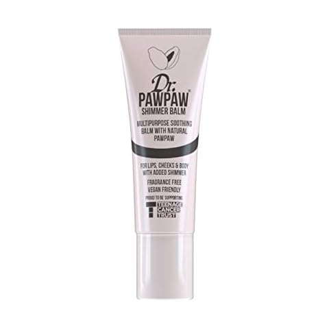 Dr. PAWPAW Shimmer Balm 10ml - Multi-Purpose Balm, PawPaw Lip Balm, Lip Balm, Tinted Lip Balm, Skin Highlighter, Smooth Skin, Cracked Lips, Vegan Beauty, Ethical Beauty Cover