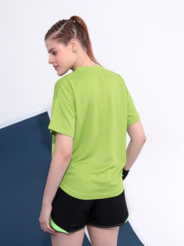 Image of Kvetoo Women Apple Cut Gym T Shirt Breathable Workout Tee Slim Fit Activewear Top Sports Training Yoga T Shirt Women