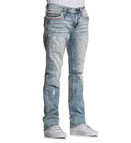 American Fighter Men's Striker Graham Denim Jeans, Distressed Design, Multiple Inseam Lengths3