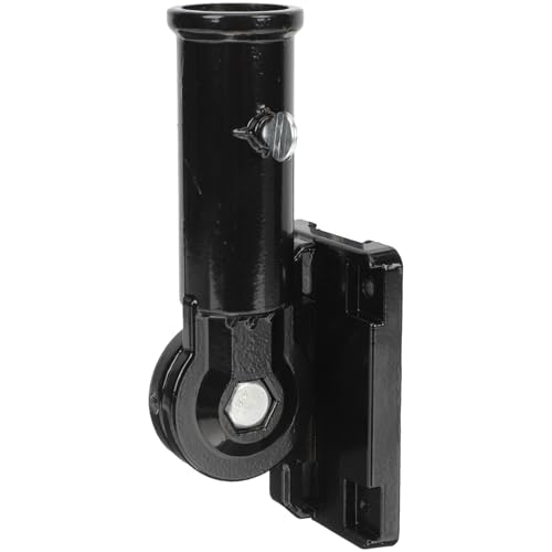 GOOHOCHY Black Adjustable 180° Aluminium Alloy Flagpole Holder Wall-Mounted Bracket 1-inch Diameter Outdoor Flag Pole Support Base for Garden and Patio
