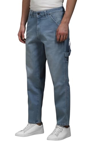 Image of Louis Philippe Men's Loose Mid Rise Jeans