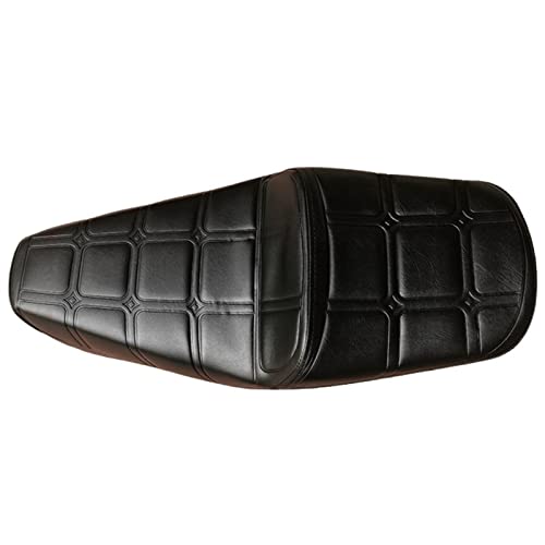 Coussin de siège de moto en cuir noir avec sangle et housse étanche pour CM125