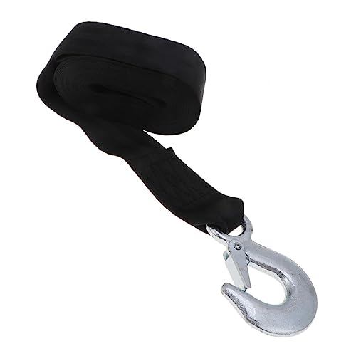 Sangle de treuil en polyester 1,5 tonnes anti-vibrations avec crochet acier pour remorquage