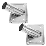 VICASKY 2pcs Mop Connector Stainless Steel Broom Brush Replacement End for Handle Extension Poles Threaded T