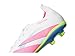 Adidas, Unisex, Predator League Firm Ground/Multi Ground Soccer Cleats, White/Lucid Pink/Lucid Lemon, Mens 8.5, Womens 9.5, Medium