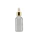 geshiglobal Flacon compte-gouttes vide en verre transparent de 5 à 10 ml pour huile essentielle de voyage de 20 ml
