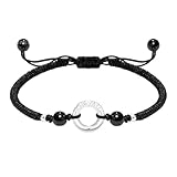 Genérico Pulseras Plata Mujer， Pulsera De Plata De Ley 925 De Alta Gama Con Diseño De Nube Auspiciosa Y Paz, Ajustable Y Con Cuerda, Estilo Chino, Joyería Energética Para Hombres Y Mujeres,