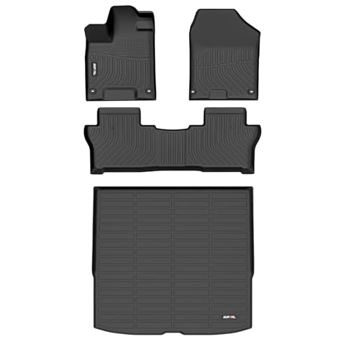 AIPOIL® Floor Mats & Cargo Liner Set for 2019-2024 2025 Honda Passport All Weather Protection TPE Anti-Slip Automotive Full Set Custom Car Mats Accessories - Black