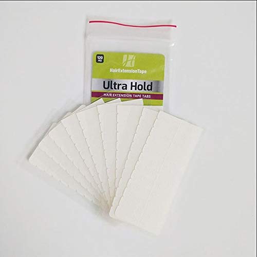 "Ultra Hold" Hair Extensions Tape Double Sided Tapes Stickers Adhesive for Men Hair System Replacement Toupee Hair Extension Wig Bundles Hair Weave Closure(4CM X 0.8CM X 12ROW & 10 pieces in 1 bag)
