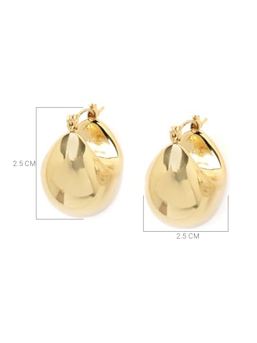 Image of Scintillare by Sukkhi Excellent Stainless Steel Round Hoop Earring Jewellery for Women & Girls|Anti Tarnish Jewellery|Gifts for Wife Girlfriend Mother Sister