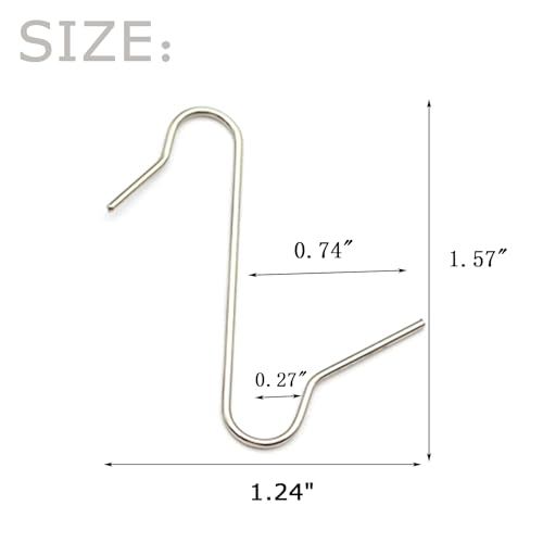 Acronde 200PCS Christmas Ornament Hooks Christmas Tree Ornament Hanger Metal Wire Hanging Hook for Xmas Tree Xmas Balls Party Decorations (Silver)