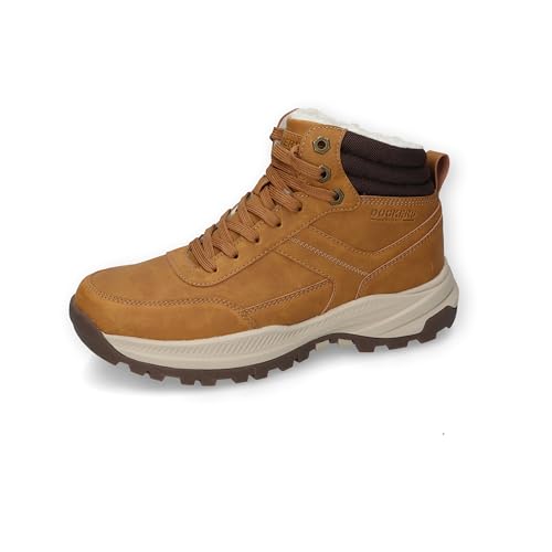 Dockers by Gerli Herren High-Top Sneaker, Männer Halbschuhe,warm gefüttert,Laufschuhe,high top Sneaker,mid Cut,golden tan,43 EU