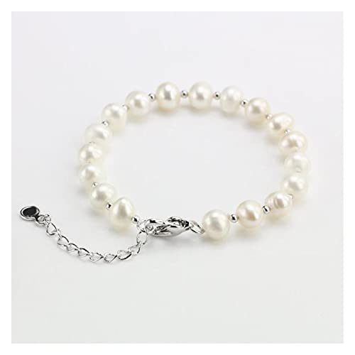 Bracelets perles de mariage parfaites en nacre blanche 7-8mm