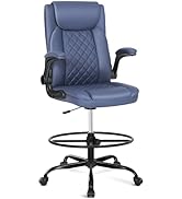 Cadeira de couro Misolant, cadeira de escritório alta para mesa em pé, cadeira alta de escritório...