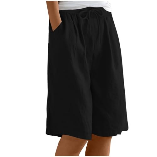 Pantalones s algodón Mujer Pantalón Corte suelto Pantalones s respirables Cintura elástica