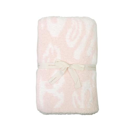 [カシウエア] kashwere Damask 織柄 ダマスク ハーフ ブランケット Pink/White ピンク/ホワイト[並行輸入品]