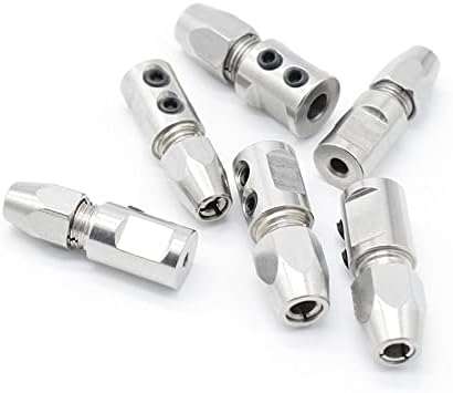 Rc Boat Stainless Flexible Coupling CW/CCW Soft Shaft Lock 5 * 4/4.76/3.8mm 3.18 * 3/2mm 4 * 3.18/4mm 2.3 * 2.2mm Flex Collet Coupler (Color : 5X4mm CW, Size : 1)