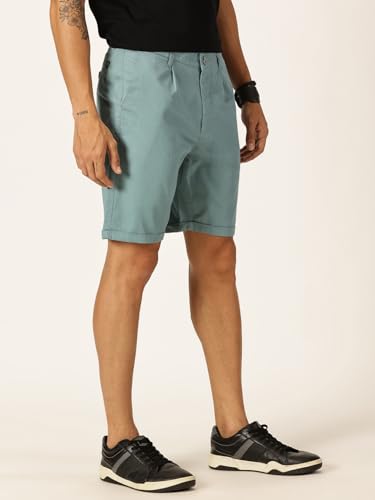 Image of Thomas Scott Men's | Solid | Mid Rise | Light Weight | 100% Cotton | Casual | Chino | Shorts for Men