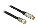 Produktbild DELOCK Kabel F Stecker > IEC Buchse RG-6/U quad shield 10 m Premium schwarz