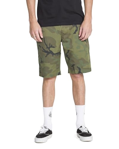 Image of Volcom Men's Vmonty Chino Shorts - 22 inch Outseam, Relaxed Fit, Durable Cotton Fabric